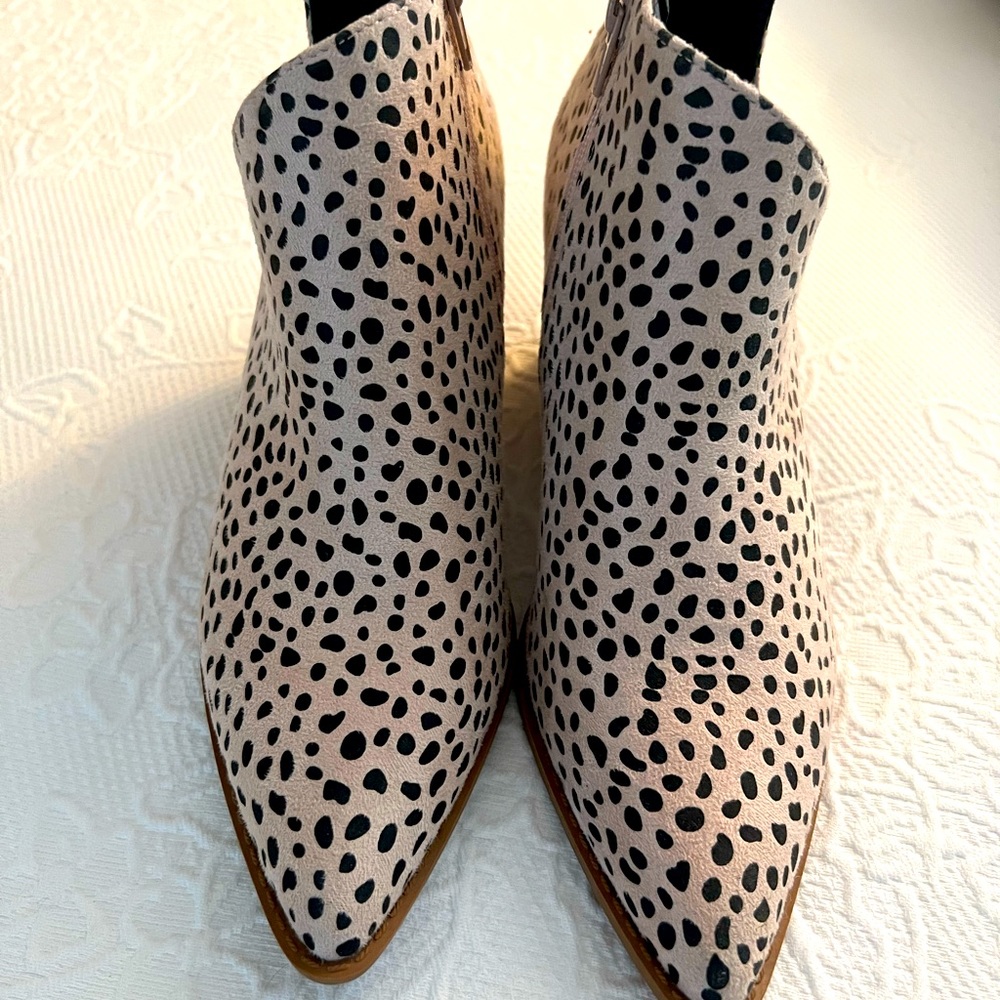 Animal print ankle boots